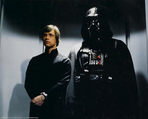 Luke and Darth Vader in an Elevator